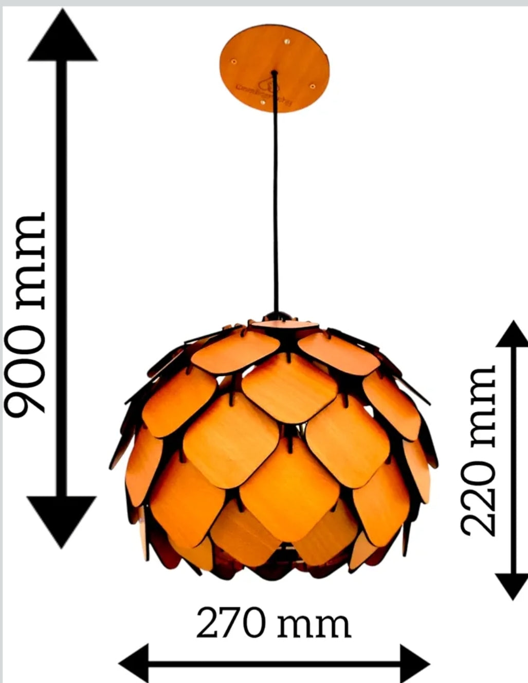 Lotus wooden hanging lamp light for home kitchen & bedroom