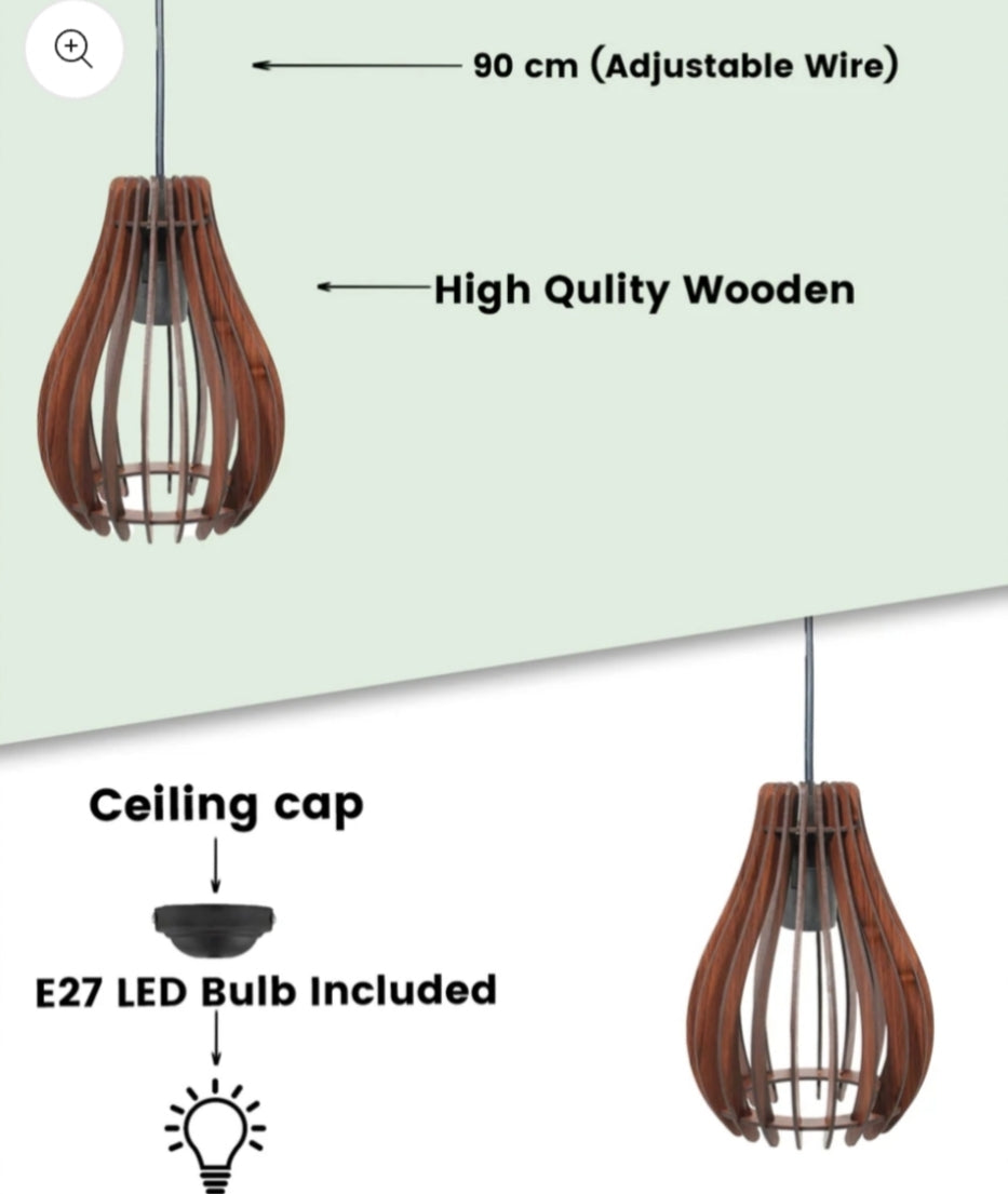 New wooden hanging light