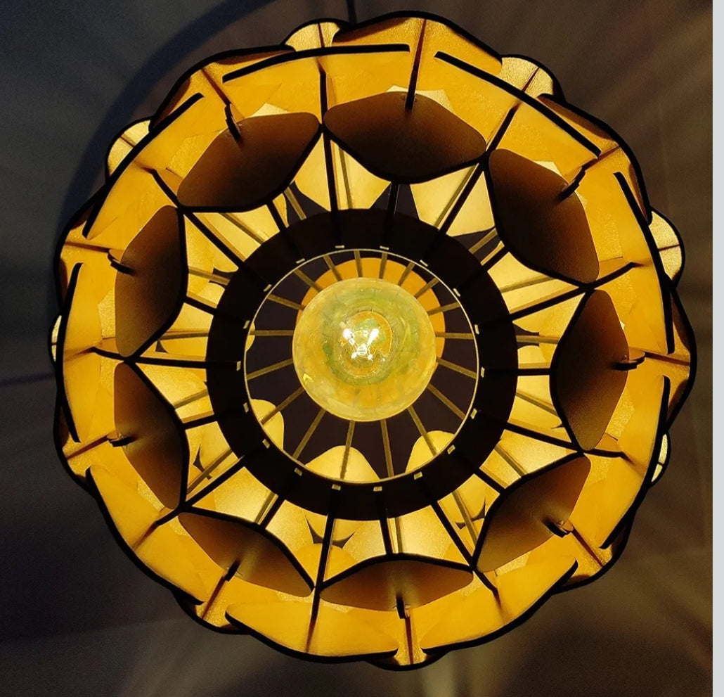 Lotus wooden hanging lamp light for home kitchen & bedroom