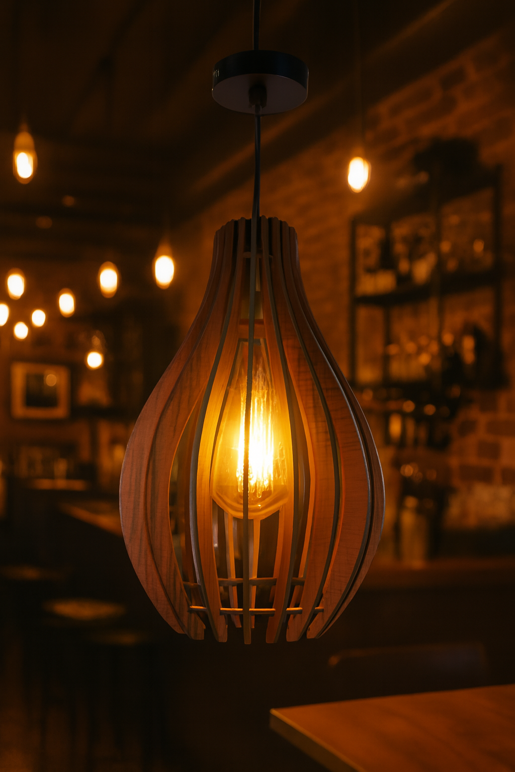 Rustic Papaya Shell Pendant