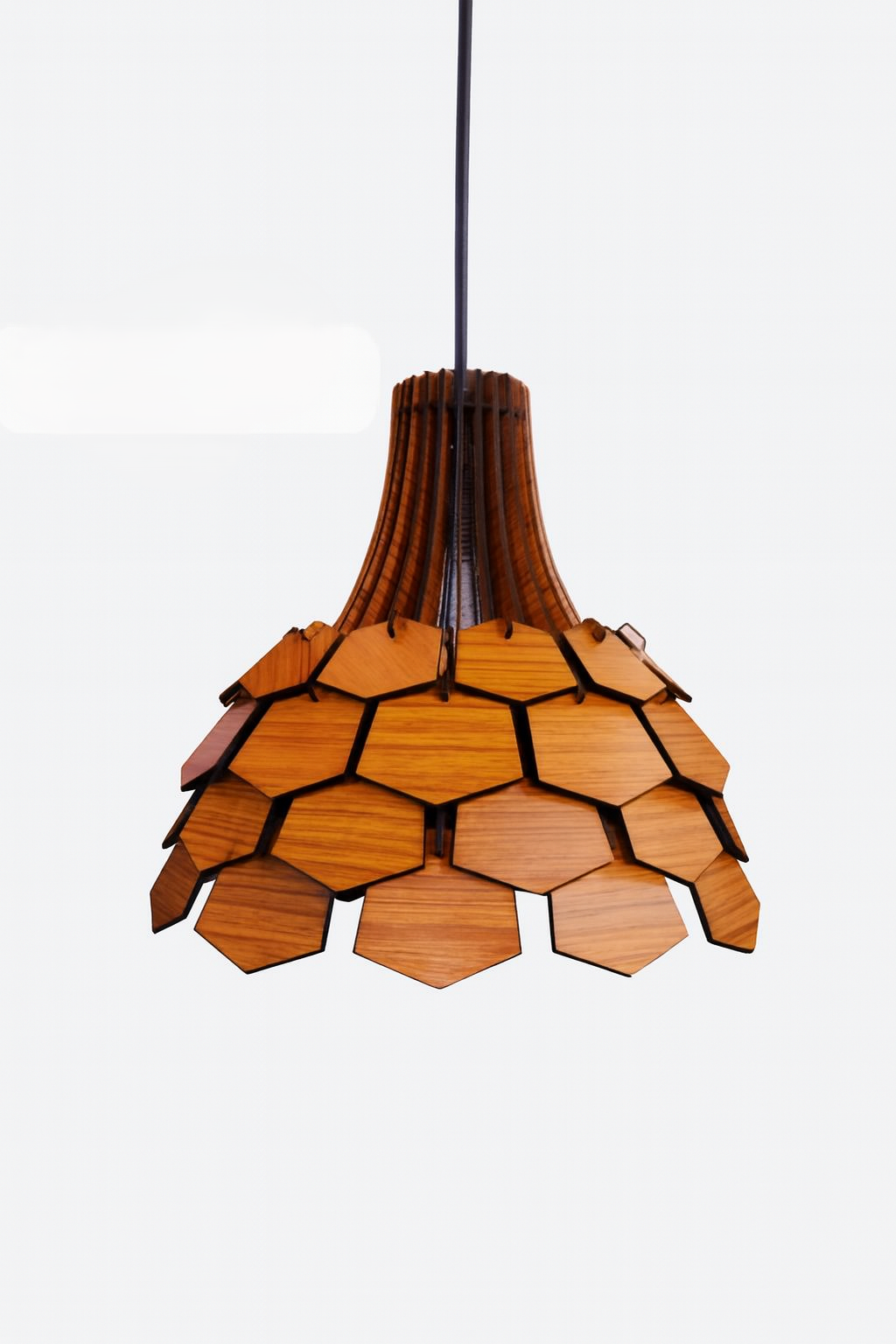 Rustic Bloom Wooden Pendant