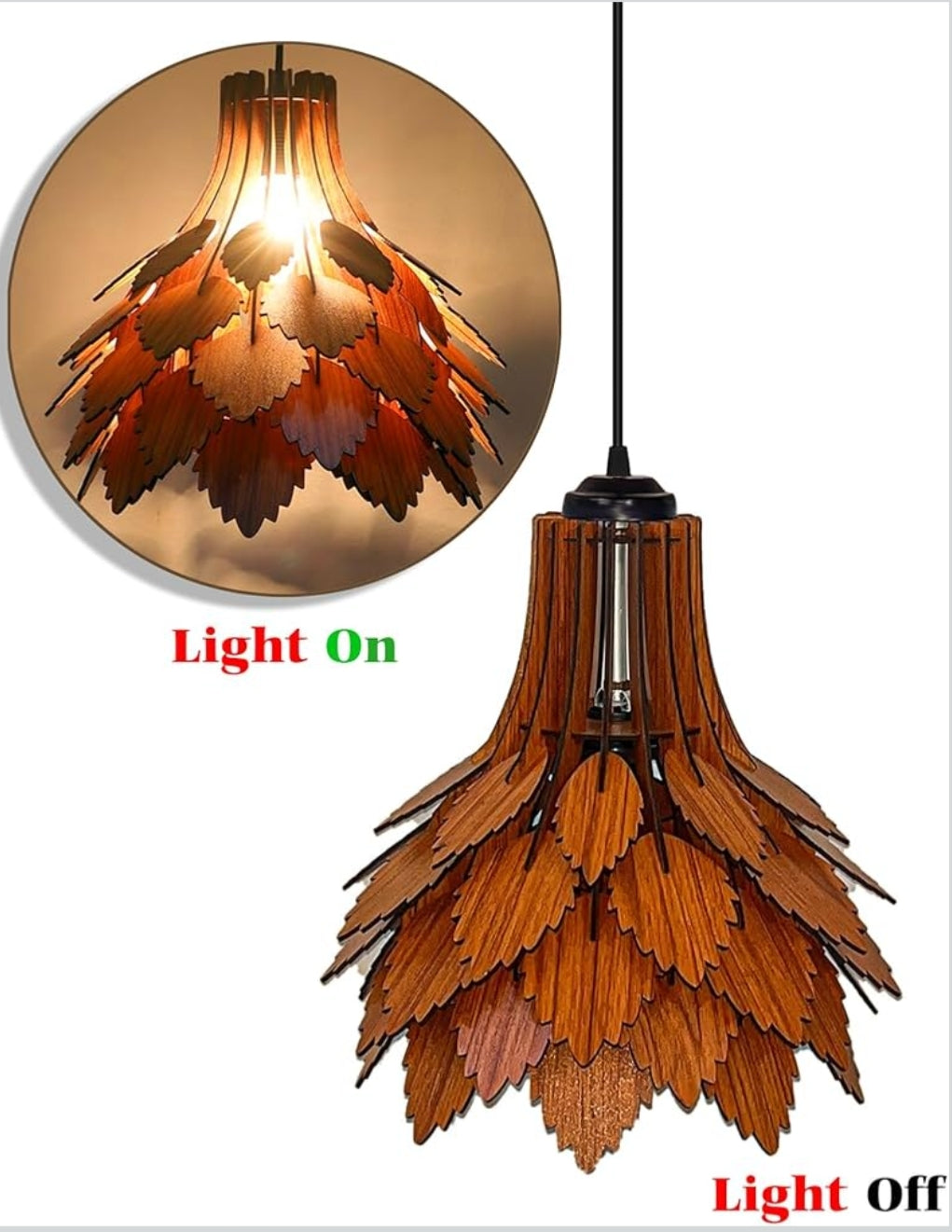 New leaf shuttle hanging light