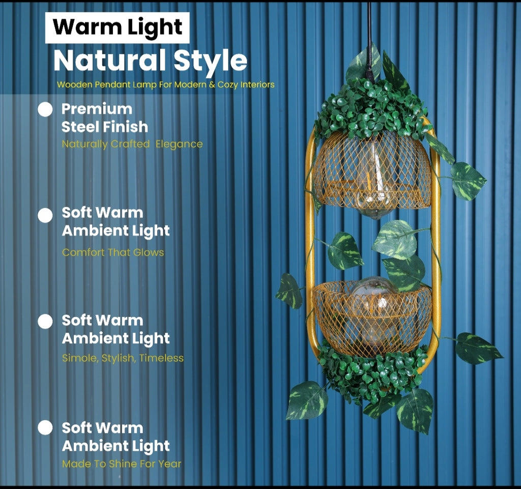 New Double Light Capsule Hanging Light Fixture Suitable for Home, Kitchen, Bedroom, Cafe, and Restaurant