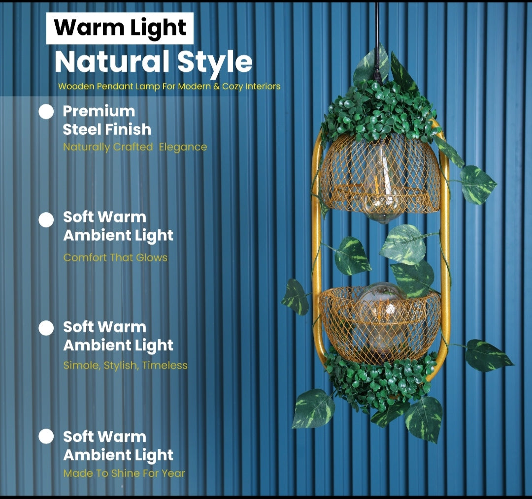 New Double Light Capsule Hanging Light Fixture Suitable for Home, Kitchen, Bedroom, Cafe, and Restaurant