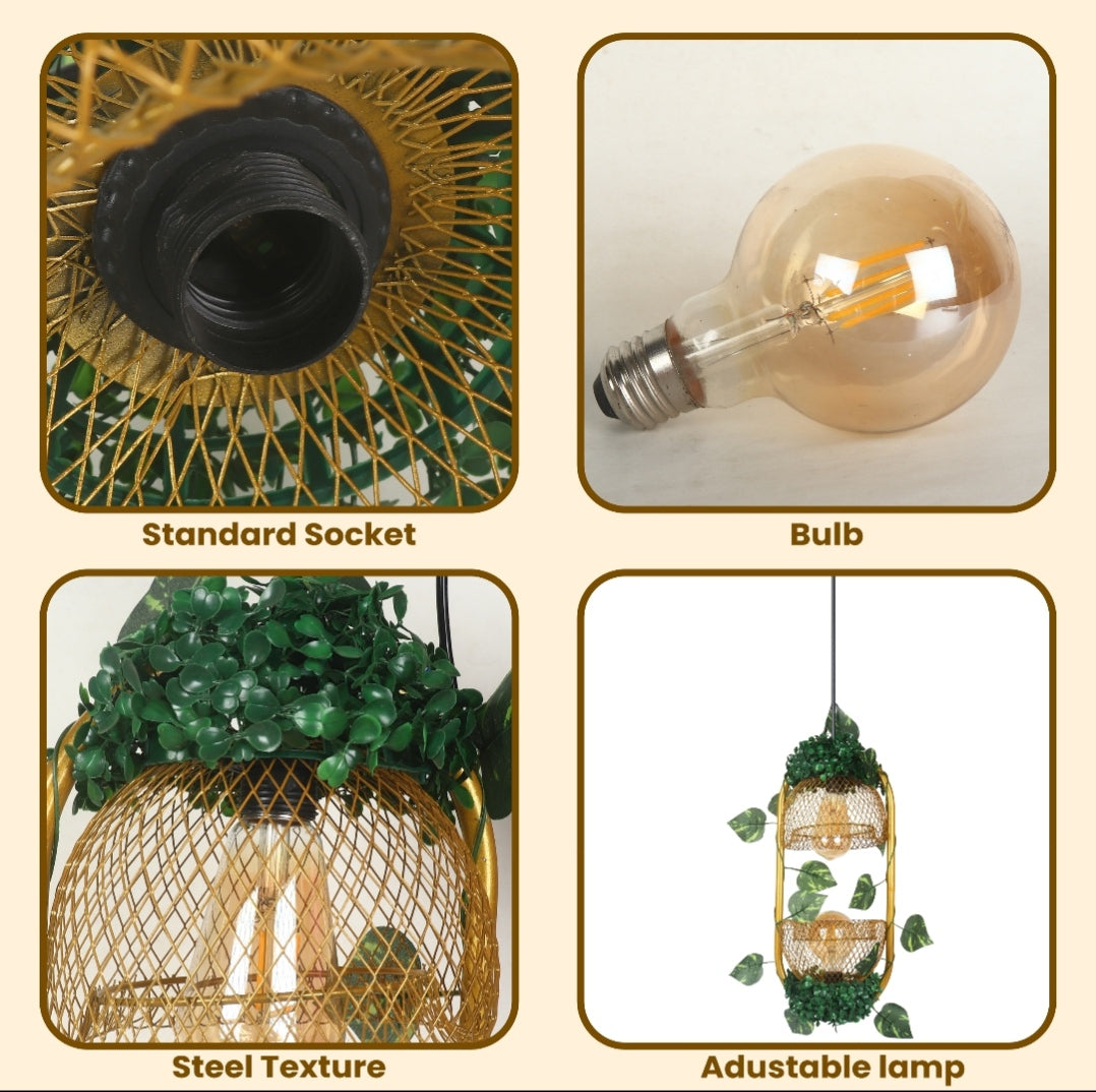 New Double Light Capsule Hanging Light Fixture Suitable for Home, Kitchen, Bedroom, Cafe, and Restaurant