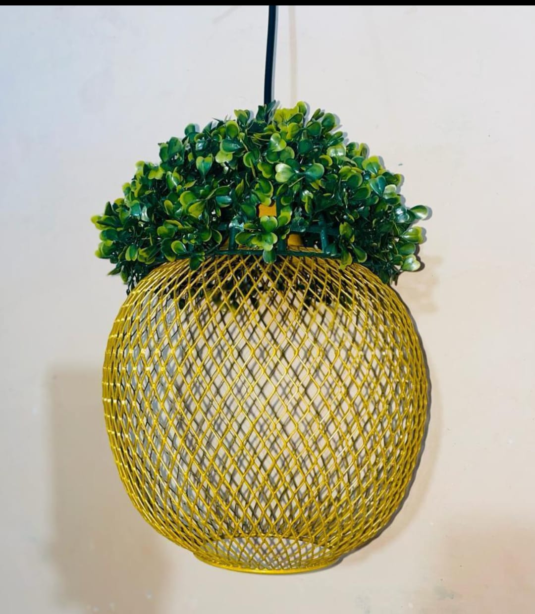 Golden Pineapple Cage Lamp