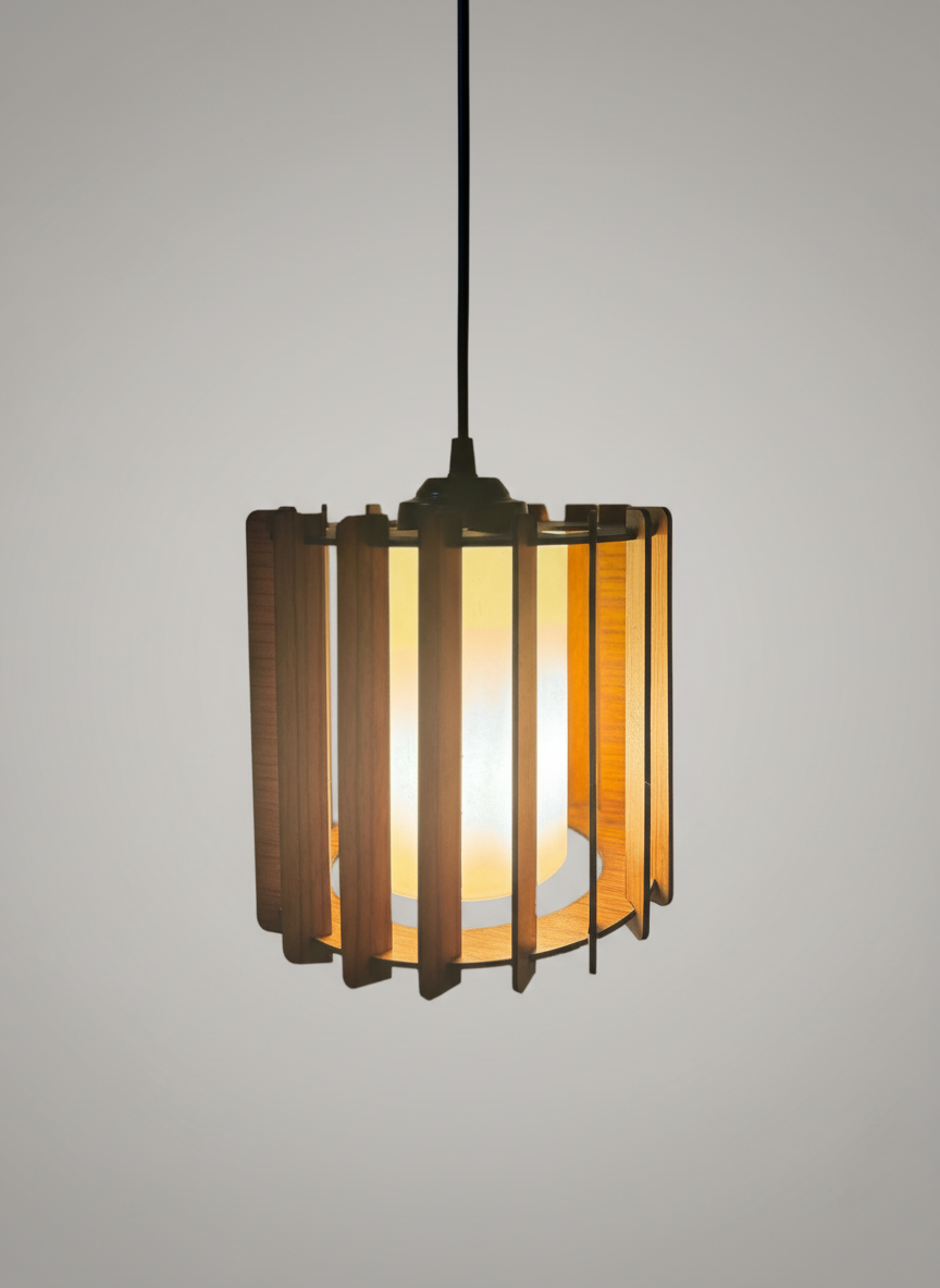 Wooden Circle Aura Pendant