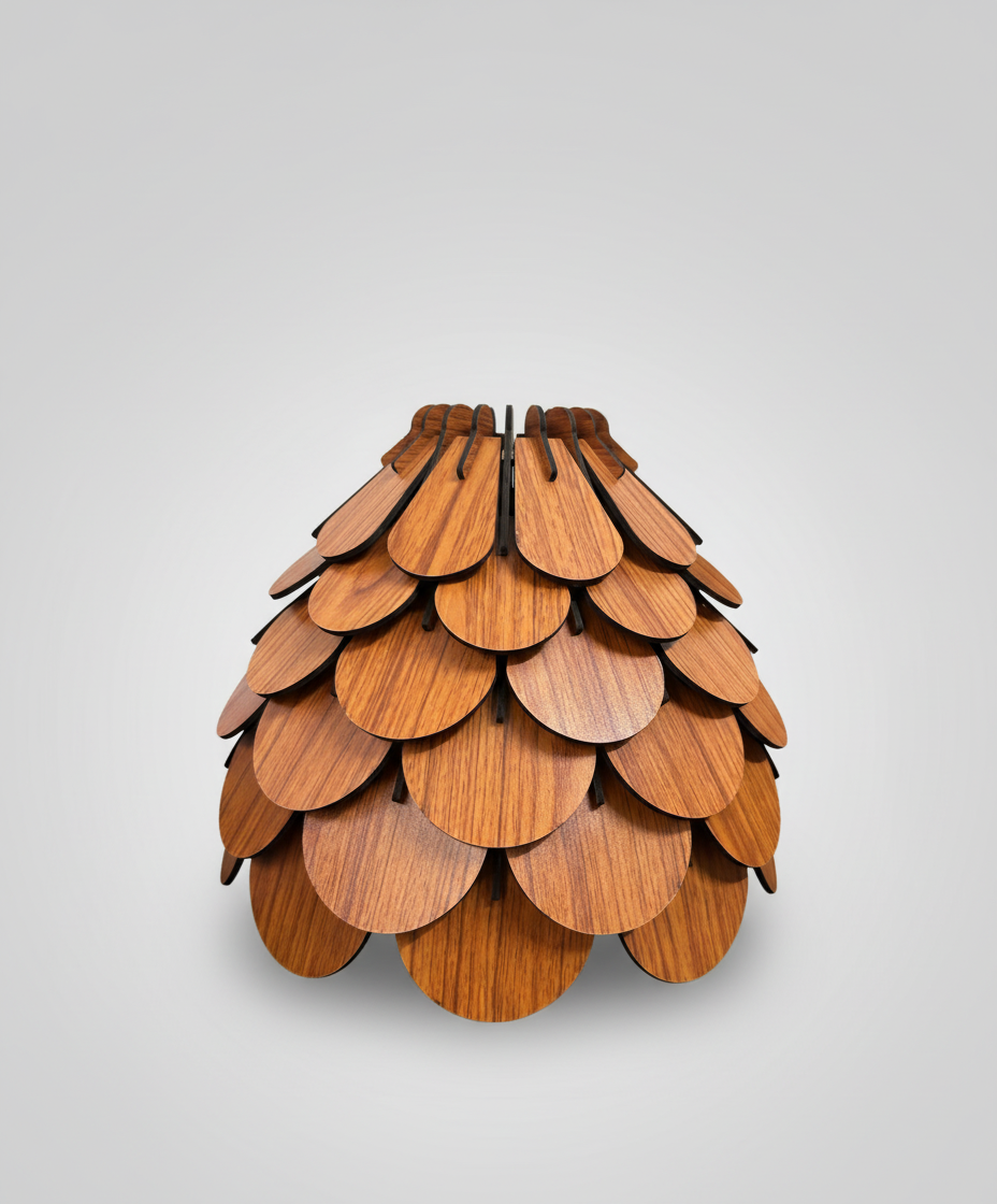 Wooden Petal Dome Pendant