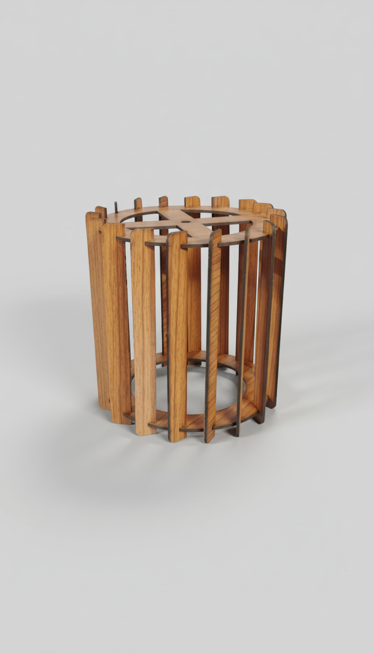 Wooden Circle Aura Pendant